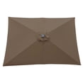thumbnail image 3 of Aukfa 10 x 6.5ft Rectangular Patio Solar LED Lighted Outdoor Umbrellas for Market Beach Pool - Dark Chocolate, 3 of 8
