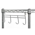 Muscle Rack 5 Tier Wire Shelving Unit with Hooks in Silver