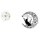 thumbnail image 1 of Reloj De Pared De Metal Moderno Con Diseño De Gato, Grandes Números Silenciosos, Escultura Decorativa Para El Hogar, La Oficina, La Sala De Estudio, Decoración De Luna Negra Para Amantes., 1 of 8