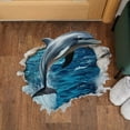 thumbnail image 4 of 3D Under The Sea World Stickers Removable Love Ocean Dolphin Wall Stickers Dolphin Murals Underwater World Vivid Fish Sea  Animals Art Floor Decal for Bathroom Living Room Bedroom Decor, 4 of 10