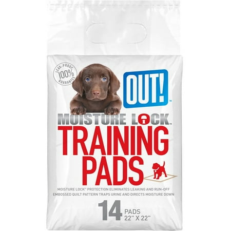 OUT! Moisture Lock Training Pads, 14 Count