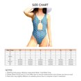 thumbnail image 4 of Traje de baño de una pieza con corte en la cintura y diseño elástico para divertirse en la playa, conjunto de bikini con cuello en V de talla L, 4 of 4