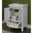 Runfine Vitreous 24.6 inch Bathroom Vanity with Slow Close Doors, White