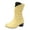 Yellow, variant on Women's Mid Calf Boots Chunky Mid Heel Round Toe Pull on Fall Winter Fashion Western Boots