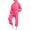 Hot Pink, variant on Women 2 Piece Outfits Casual Wide Leg Pants Long Sleeve Pocket Hoodie Sweatshirt Set,Leisure Travel Clothes Sweatsuits,Size:XL