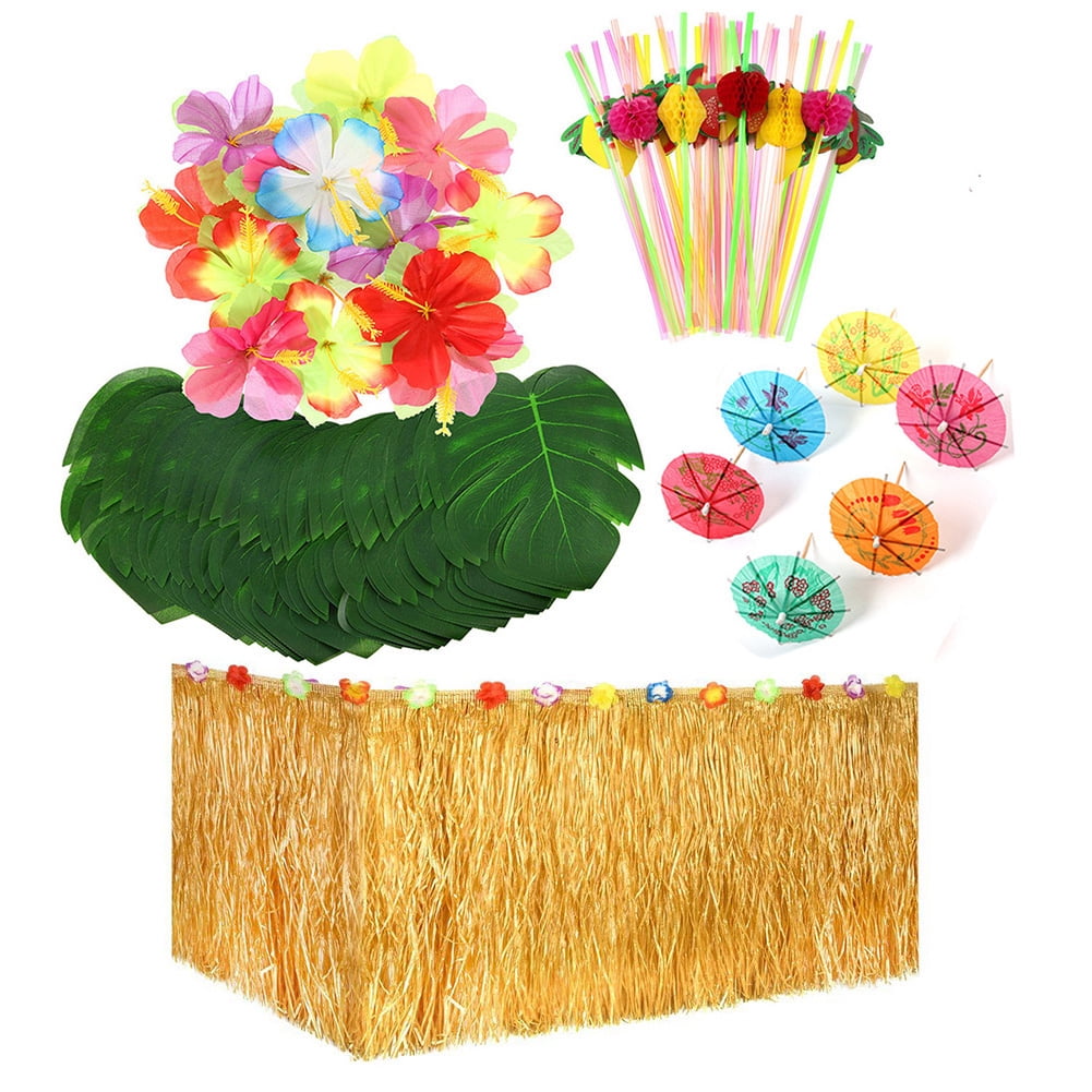 Download Tropical Hawaiian Jungle Party Decoration Set Palm Leaves ...