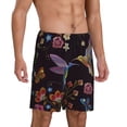 thumbnail image 3 of Rocae Humming Bird for Men's Soft Sleep Pajama Shorts, Waistband and Pockets, 3 of 9