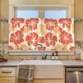thumbnail image 5 of Ryvnso Elegant Tropical Floral-h9 Curtains Sets Short Curtain Rod Pocket Half Window Cafe Farmhouse Tier 2 Panels 57"W x 24"L, 5 of 7