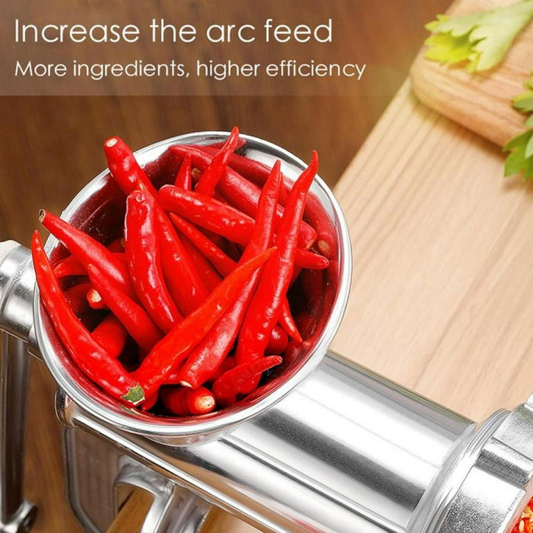 Stainless Steel Manual Meat Grinder Mincer Tool Table Hand Crank