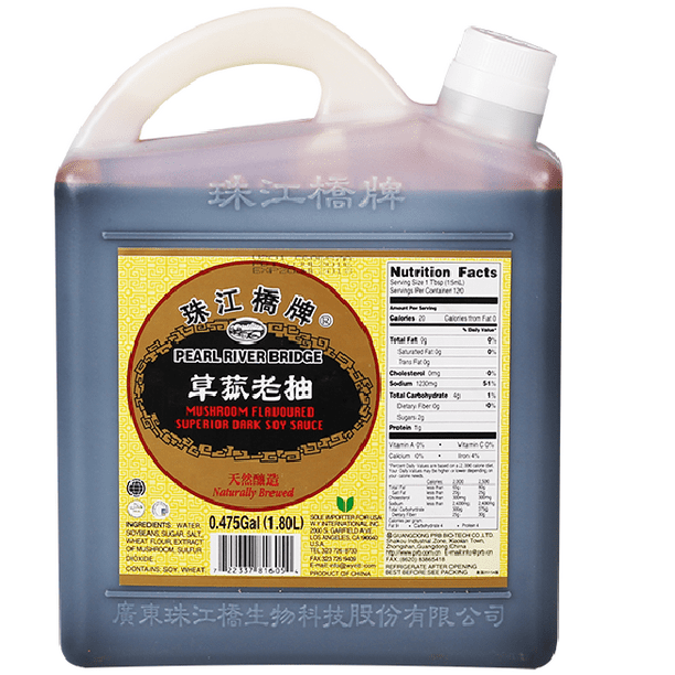 Pearl River Bridge Mushroom Flavored Superior Dark Soy Sauce, 60 fl oz