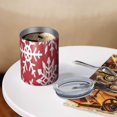 thumbnail image 3 of 12oz Coffee Tumblers Red Christmas Snowflake Pattern Stainless Steel Vacuum Insulated Travel Tumbler Coffee Cups Mug with Lid and Straw with Cleaning Brush for Cold & Hot Drinks, 3 of 5