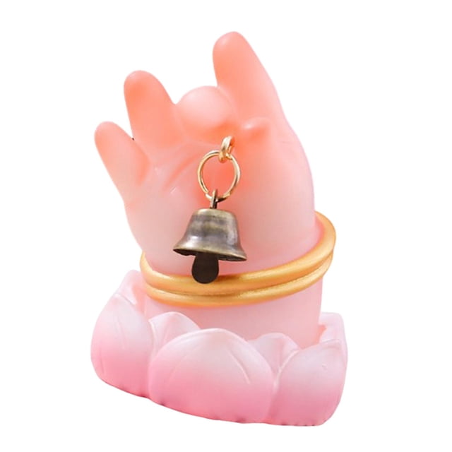 Adorno de mesa con forma de mano de Buda, 4,5 x 4 x 7 cm, para sala de estar, versátil, de fina artesanía, decorativo, para meditación, artesanía de Campana