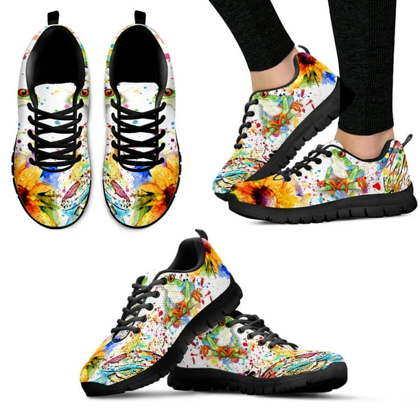Zapatos ligeros para exteriores con diseño de grafiti de colores, cómodos y transpirables con estampado de rana de dibujos animados para verano.