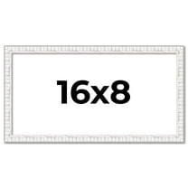 16x8 Frame White Real Wood Picture Frame Width 0.75 inches | Interior Frame Depth 0.5 inches |