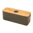 thumbnail image 1 of Caja de pan con tapa de tabla de cortar, contenedor de almacenamiento para panes caseros y bagels tapa de agujero gris, 1 of 9