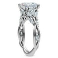 thumbnail image 3 of Oryn Jewel 2.2 Ct Radiant Cut Lab Created Diamond Twisted Vine Engagement Ring - Solitaire with Accent Stones - 14K White Gold Over Jewelry for Women - Ideal for Weddings and Celebratory Events, 3 of 6