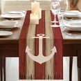 thumbnail image 3 of Table Runners 90 Inches Long Dress Scarves, Nautical Anchor Farmhouse Coffee/Dining/Kitchen Table Runner for Living Room, Red Beige Rretro Wooden Board Textures 13x90 Inch, 3 of 9