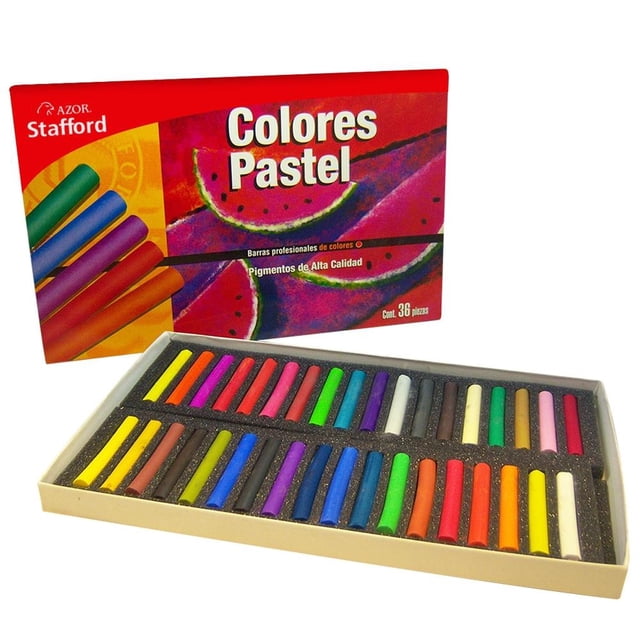 Gis Azor Stafford Pastel, Punta Board, 36 Piezas, colores Surtidos