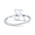 thumbnail image 3 of Initial U Alphabet Letter Name Monogram Stackable Ring Band 925 Sterling Silver Size 6, 3 of 5