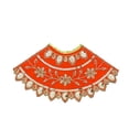 thumbnail image 3 of Orange Designer Laxmi Durga Devi MATA Dress poshak vastra Cloth lehanga Chunari Puja Item for Idol Statues (Size :- 5"), 3 of 3