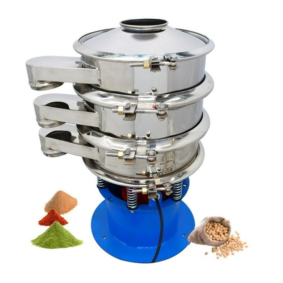 15.7" Stainless Steel Vibrating Screen Food Vibrating Screen Industrial Filter Sieve Machine 220V