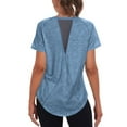 thumbnail image 2 of Posijego Womens Workout Tops Quick Dry Athletic Top Short Sleeve Mesh Lightweight Casual Gym Tee Shirts, 2 of 9