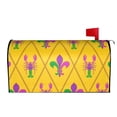 thumbnail image 2 of Gaeub Mardi Gras Crayfish and Fleur de lis Waterproof and Sunproof Mailbox Protective Cover Magnetic Mailbox Protrective Cover for Outdoor Home Garden Decor - 25.5x21 in, 2 of 9