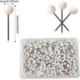 thumbnail image 2 of HXMJIED 300 Pcs Épingles à Tête Rondes 1/8 Po Puces de Carte Blanches Épingles de Dessin Pointes en Acier Épingles de Carte à Tête Ronde Épingles de Carte avec Boîte de Rangement pour Panneau d'Affichage en Liège Panneaux d'Affichage, 2 of 5