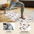thumbnail image 4 of White Cow Moo Pattern Hot Yoga Mat Towel Non Slip for Hot Yoga - Quick-Drying Yoga Mat Cover with 4 Corner Pockets with Travel Bag - Hot Yoga Towel Non Slip Grip Moisture Wicking Sweat 70"x26", 4 of 6