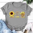 thumbnail image 4 of CHGBMOK Hauts pour Femmes Grande Taille Chic Décontracté Femmes Décontracté Été Imprimé Manches Courtes Col Rond T-Shirt Ample Blouse Hauts Été Plage Hauts en Liquidation, 4 of 8