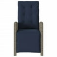 thumbnail image 2 of vidaXL Reclining Garden Chair with Footrest Grey Poly Rattan, 2 of 5