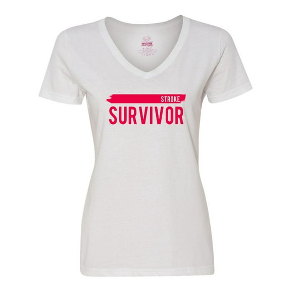 Inktastic Stroke Survivor Women's V-Neck T-Shirt
