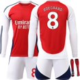 thumbnail image 1 of GZSL 2425 England Soccer Club Home Training Jersey, NO.8 Fans Trainning Football Jerseys Kits For Kids And Adult 3 Piece Set, 1 of 8