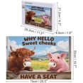 thumbnail image 4 of Funny Farm Animal Puzzle for Adults 1000 Pieces, Cute Pig Highland Cow Puzzle with Toilet Paper Theme Art Puzzle, Nature Country Farm Scenery Jigsaw Puzzle 30x20 in, 4 of 8