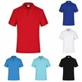 thumbnail image 5 of Men Lapel Summer Short Sleeved Shirt Breathable Top Loose Fitting Work Clothes, 5 of 7