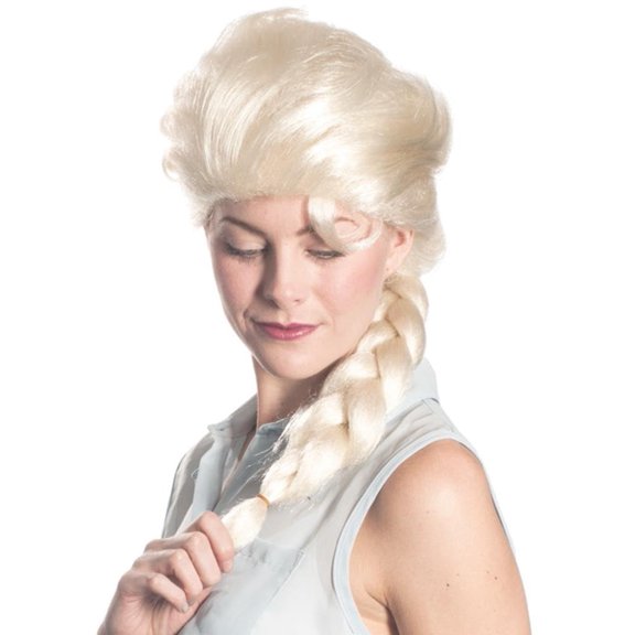 Elsa Ice Queen color BLONDE - Enigma Wigs Winter Snow Braided Frozone Let Bundle w/Cap, MaxWigs Costume Wig Care Guide