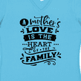 thumbnail image 4 of Inktastic Mothers Day a Mothers Love is the Heart of the Family Women's V-Neck T-Shirt, 4 of 5