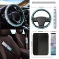 thumbnail image 3 of KUIFORTI Dolphin Car Seat Covers Full Set, Soft Steering Wheel Cover Washable Seat Safety Belt Pad Seatbelt Covers Cup Mats Cute Car Accessories Set for Women, 3 of 7