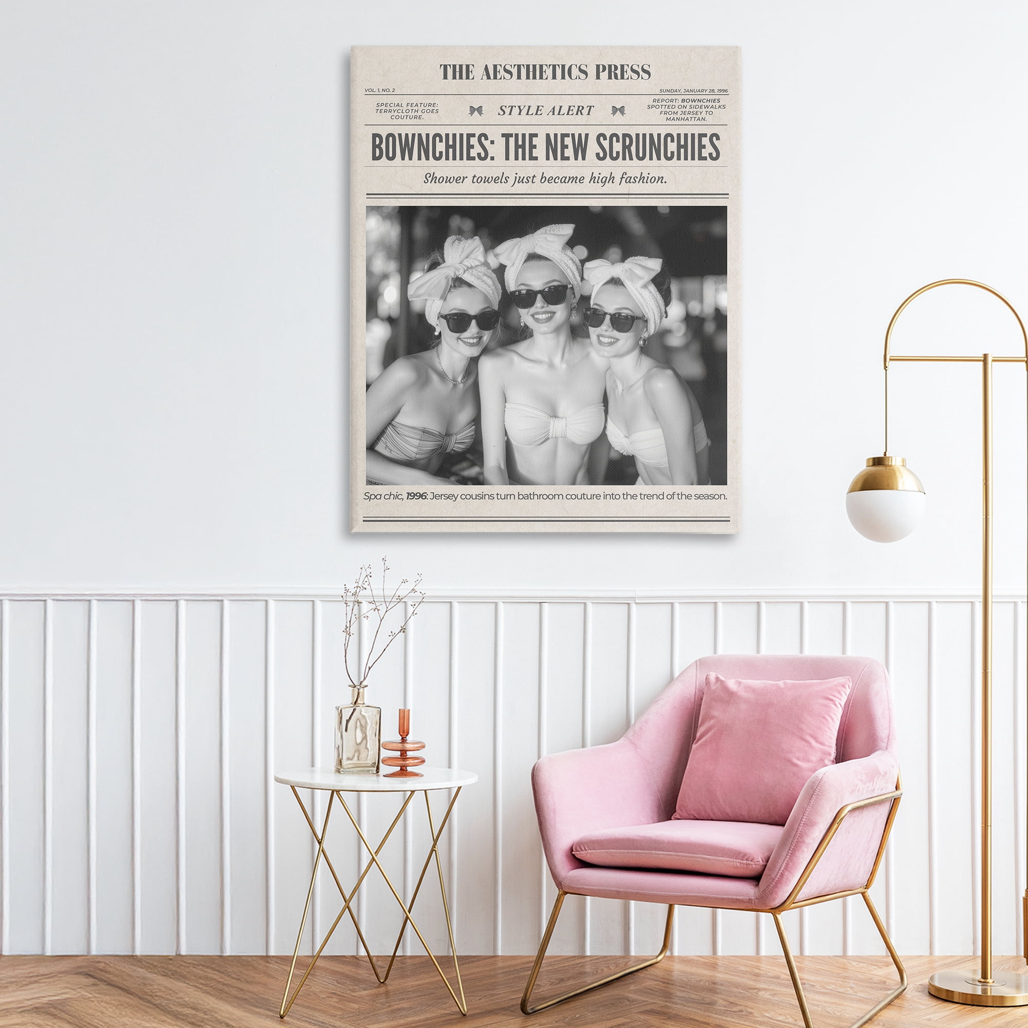 The Aesthetics Press Magazine Canvas Wall Art, design by A Barefoot Stylist
