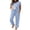 Light Blue, variant on Ekouaer Womens Pajama Sets Cap Sleeve Sleepwear Tops and Long Pants Comfy Pjs 2 Piece Lounge Set with Pockets