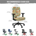 thumbnail image 7 of HELLHERO Flower Print Office Chair Slipcovers, Stretch Office Chair Covers, Standard Size Washable Gaming Chairs Covers, 7 of 7