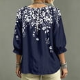 thumbnail image 5 of Polka Dot Lace Up Blouse Summer V Neck 3/4 Sleeve Lace Up Blouses Beach Vacation Clothes, 5 of 5