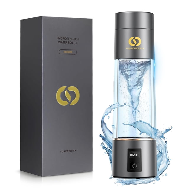 Botella de agua de hidrógeno PUREPEBRIX 2025 Classic 6000+ ppb