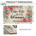 thumbnail image 3 of Live Life in Full Bloom Decorative Front Door Mat, Spring Summer Colorful Floral Flower Doormat Indoor Outdoor Non-Slip Entryway Rug, Watercolor Rose Tulip Home Kitchen Decoration 17x30 Inch, 3 of 6