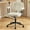 Beige, variant on Falvinoryn Modern Home Office Desk Chair, Ergonomic Computer Task Chair with Padded Armrests, 360° Swivel Adjustable Height Rolling Chair, Rocking Function.Brown