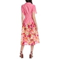 thumbnail image 2 of Badgley Mischka womens  Pleated Shirtdress, 6, Pink, 2 of 3