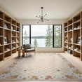 thumbnail image 2 of ODIKA Preppy Cluster Checkerboard Center Cute Scattered Motifs Pink Flowing Dynamic Non-Slip Chair-Friendly for Dining Room, Basement, Large Office, 2 of 7