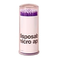 thumbnail image 1 of Tignapoo Multipurpose Eyelash and Brow Cleaning Sticks, 100-Piece Plastic Micro Brushes for Lash Extensions and Tattoo Care, Purple Bottle Packaging, 1 of 6