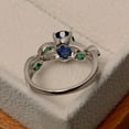 thumbnail image 3 of 2Ct Oval Cut Simulated Blue Sapphire Women's Engagement Gift Ring 14K White Gold Plated, 3 of 3