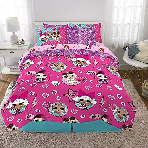 LOL SURPRISE 5 pc Twin Bed in a Bag Comforter Sheet Set & Pillow Bedding 